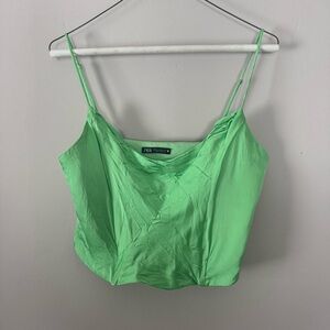 Zara Vibrant Green Camisole Top